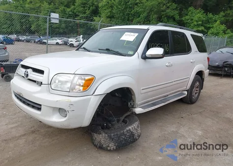 2007 Toyota Sequoia Limited V8 z USA, uszkodzony, nr VIN 5TDBT48A27S287739